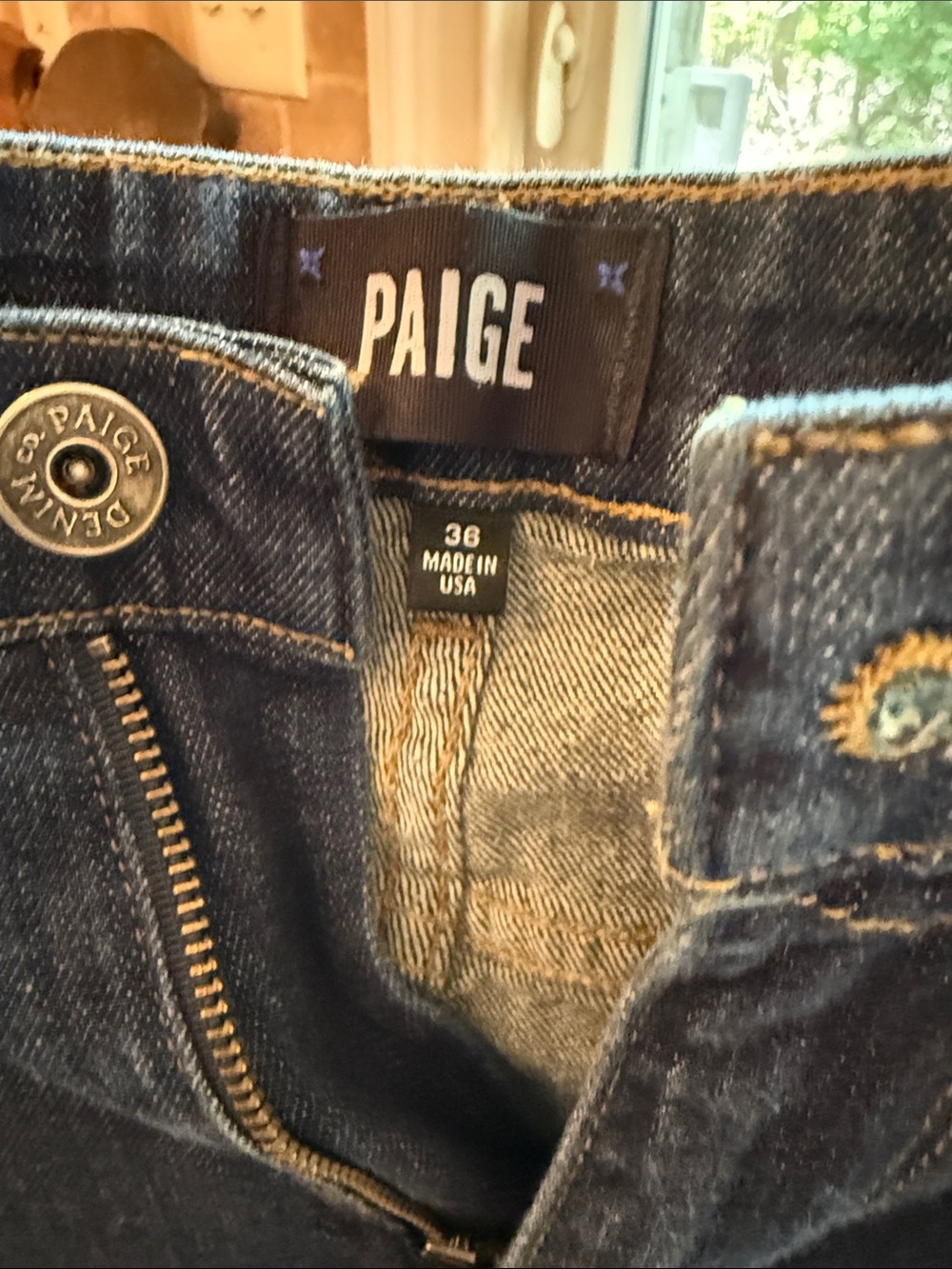 PAIGE Men's Indigo Blue Denim Jeans